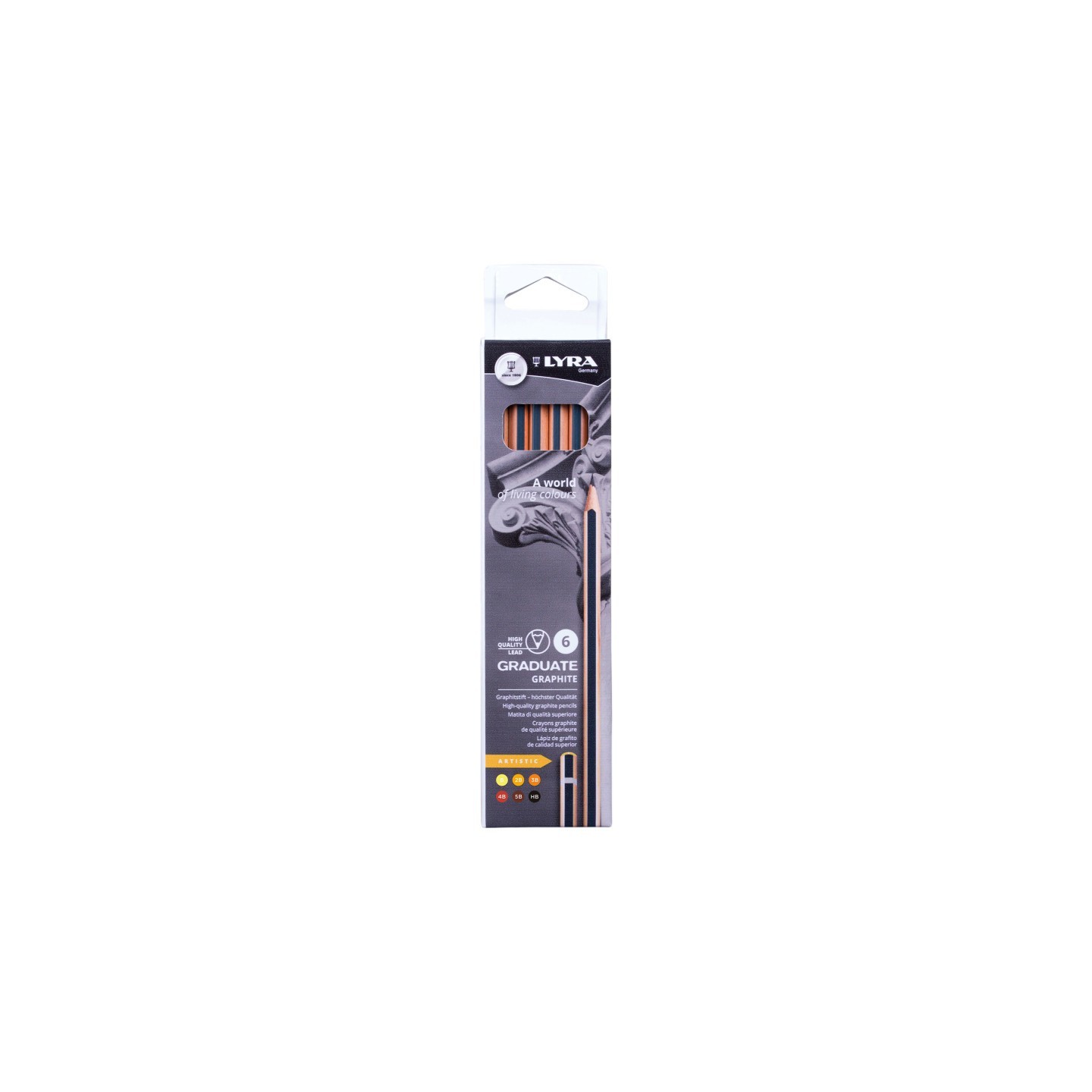 Lyra® Graduate Graphite Pencil, Artist Set, 6 Pieces