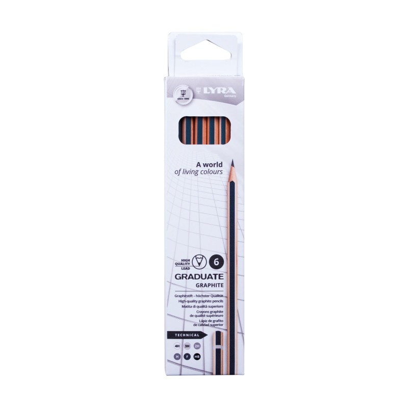 Lyra® Graduate Graphite Pencil, Technical Set, 6 Pieces