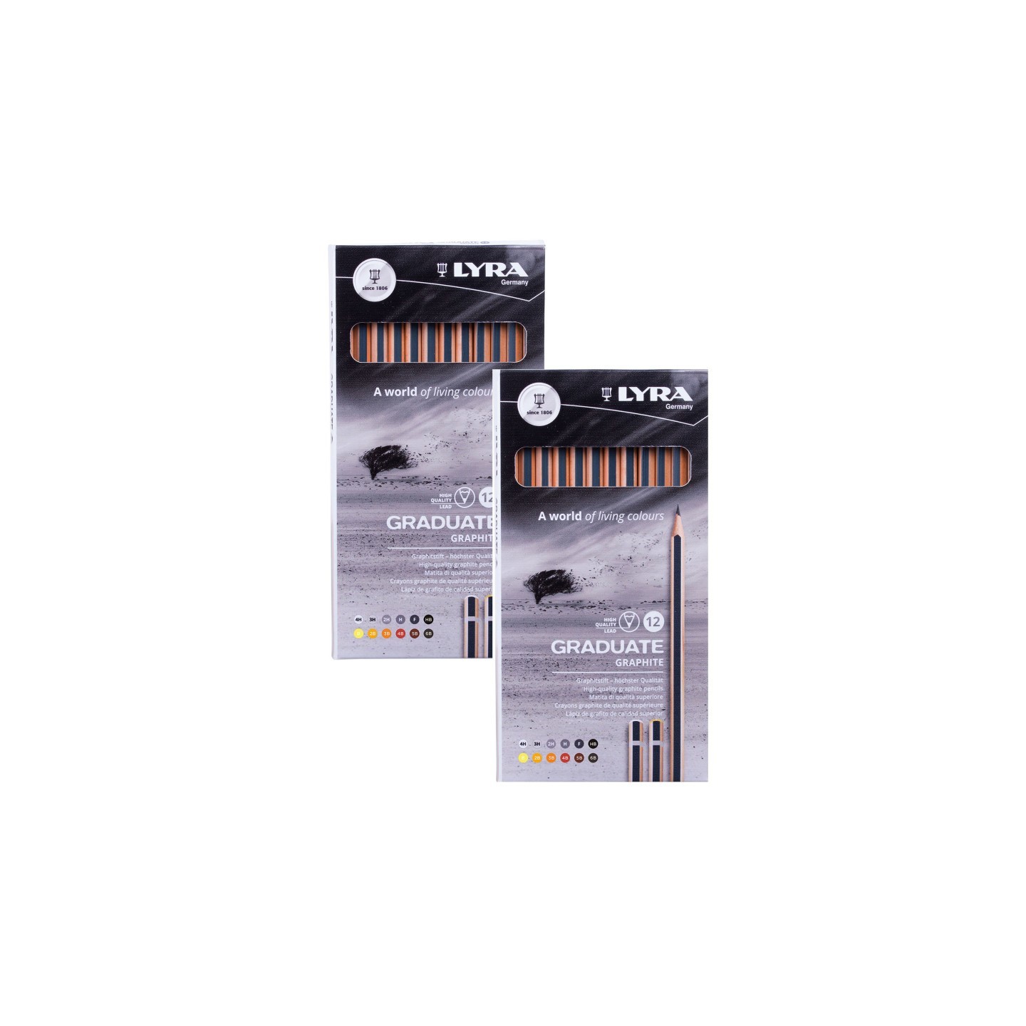 Lyra® Graduate Graphite Pencil Set, Assorted Colors, 12 Per Set, 2 Sets