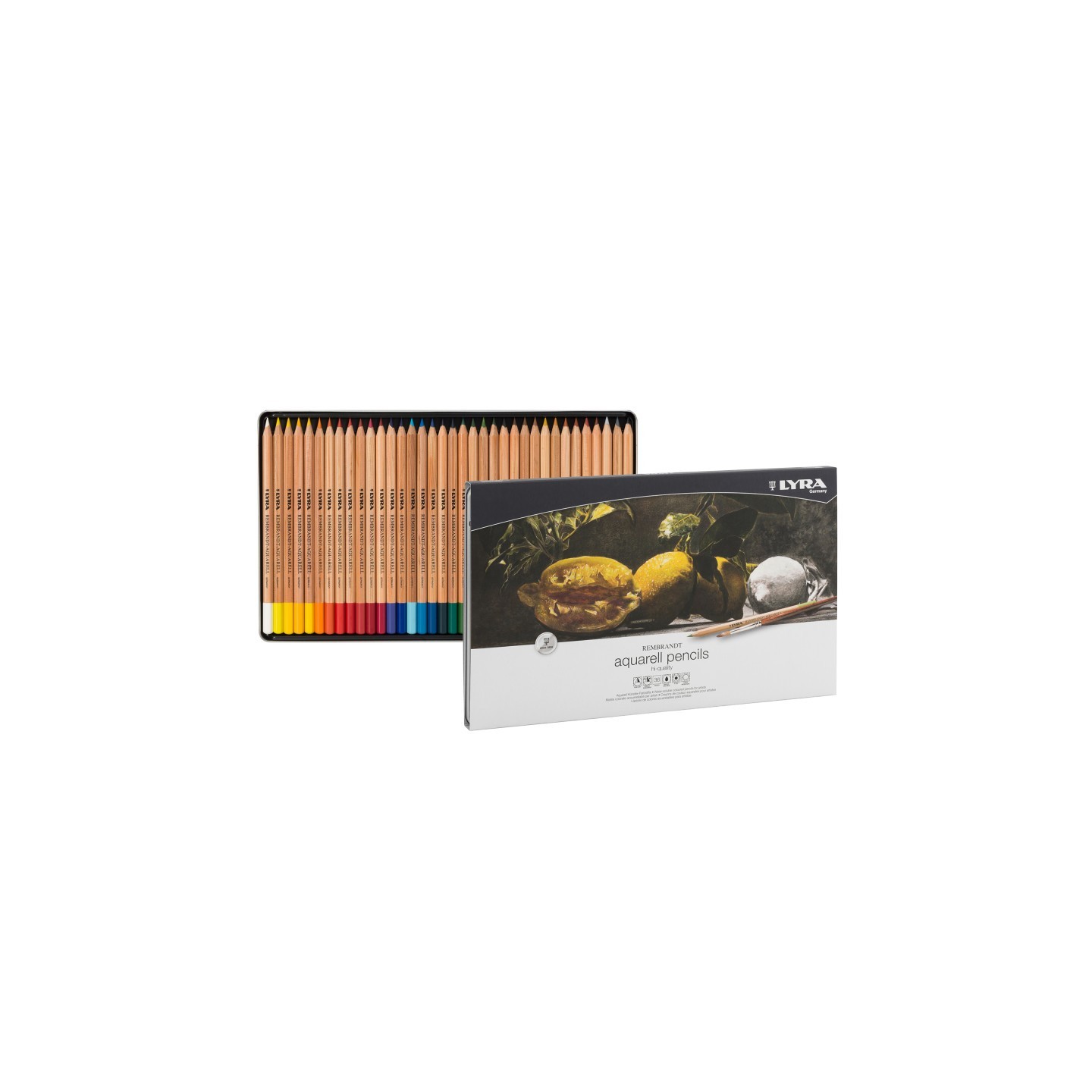 Lyra® Rembrandt Aquarell Watercolor Pencil Set Tin, Assorted Colors, 36 Pieces