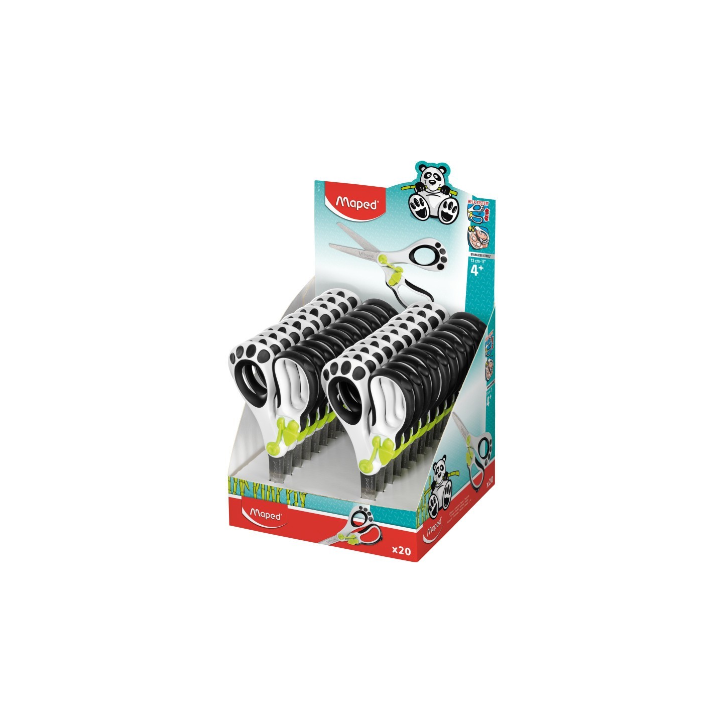 Maped® Koopy Spring-Assisted Educational Scissors, 5" Display of 20