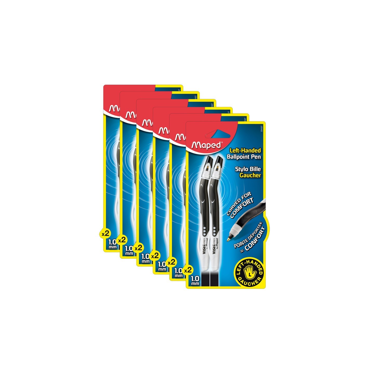 Maped® Visiopen Ball-Point For Lefties - 2 Per Pack, 6 Packs