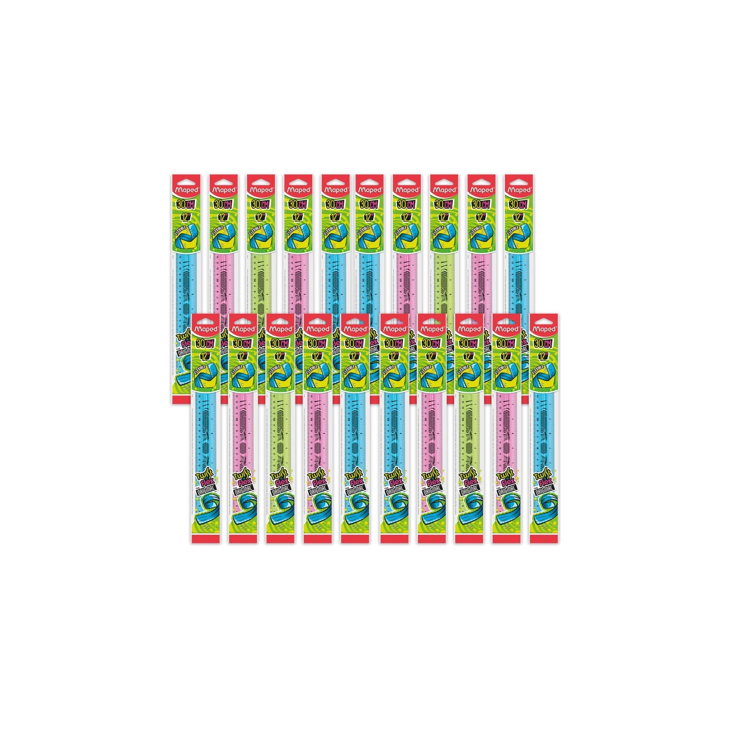 Maped® Twist'n Flex Ruler, 12" / 30cm, Pack of 20