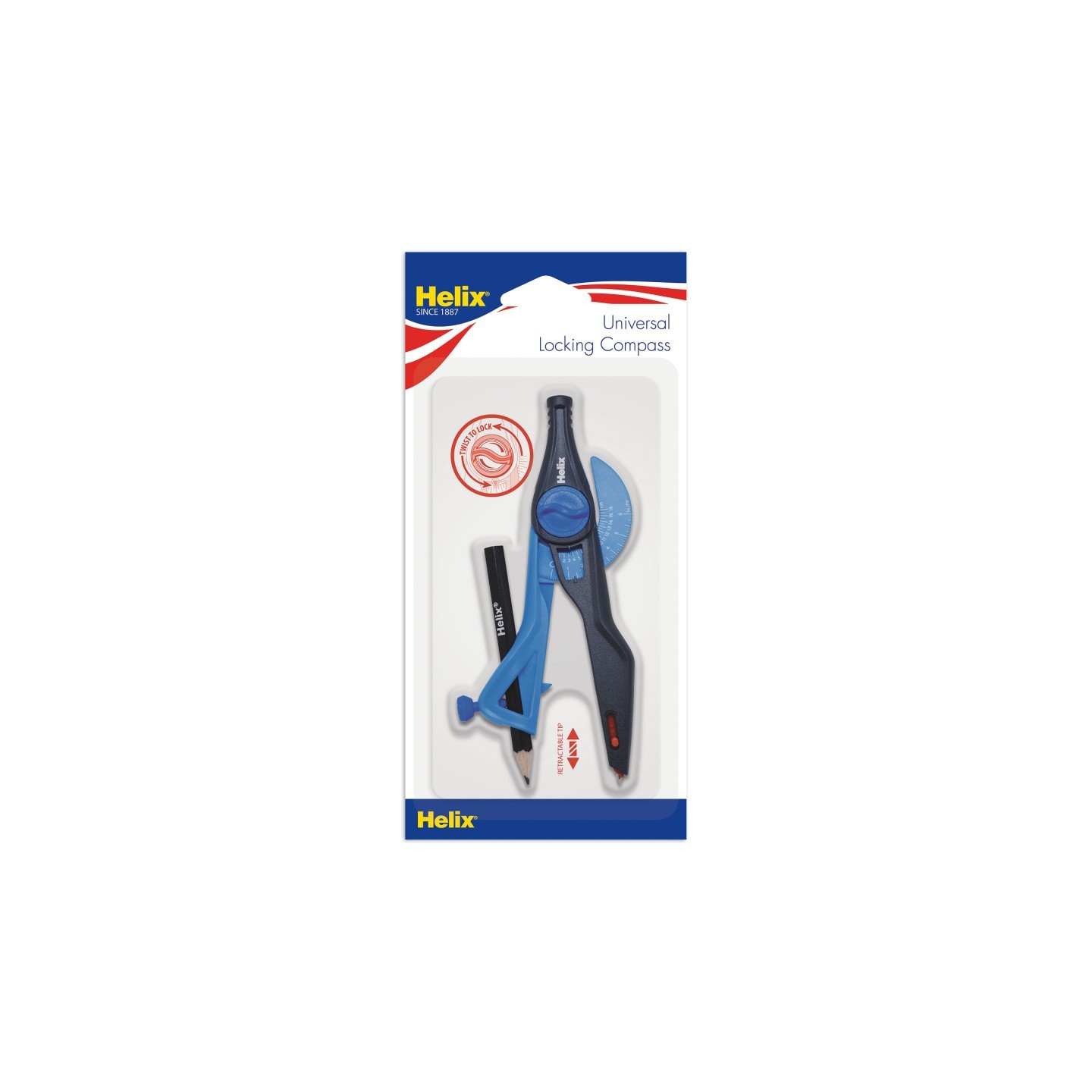 Helix® Plastic Locking Compass with Universal Holder
