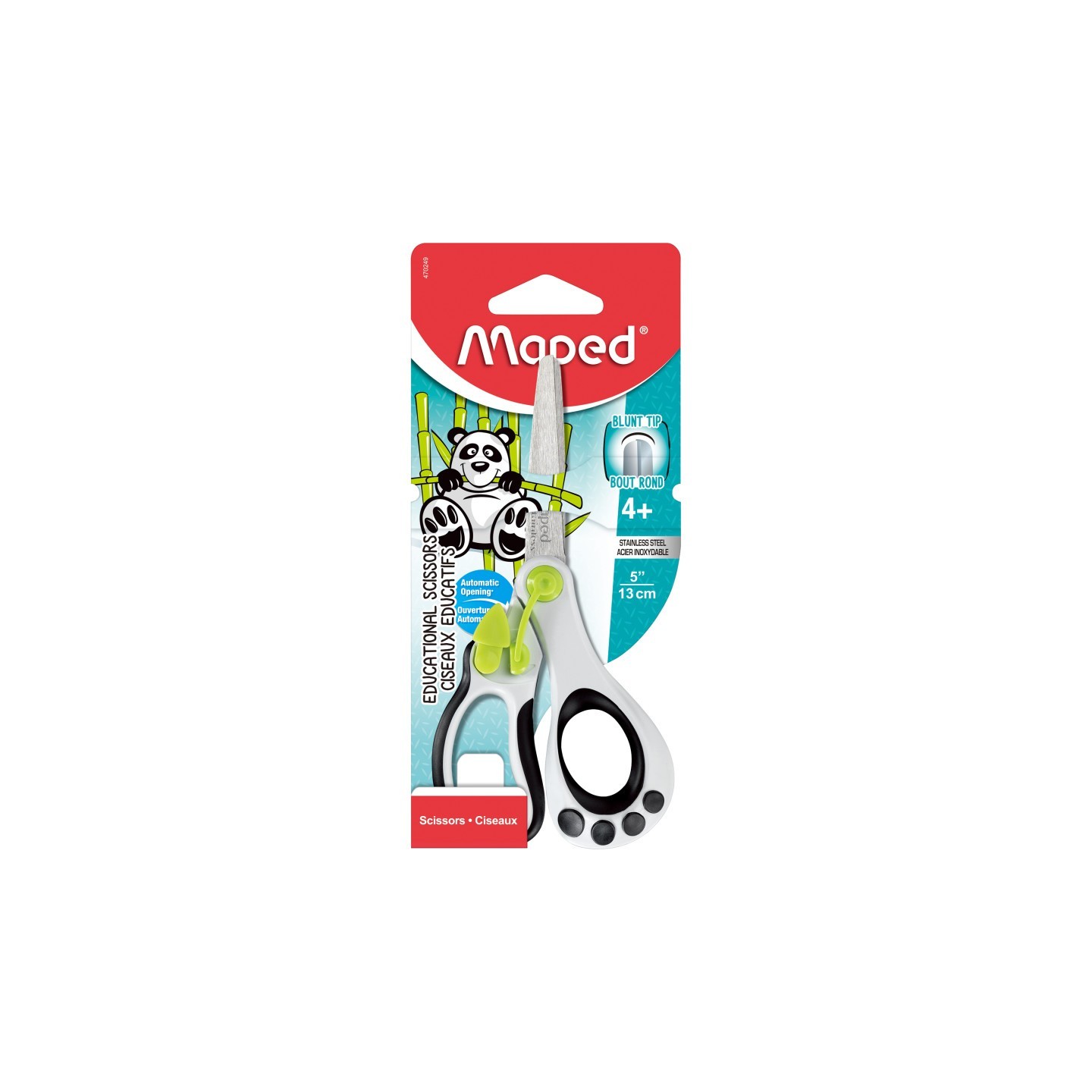 Maped® Koopy 5" Spring-Assisted Educational Scissors, Blunt Tip