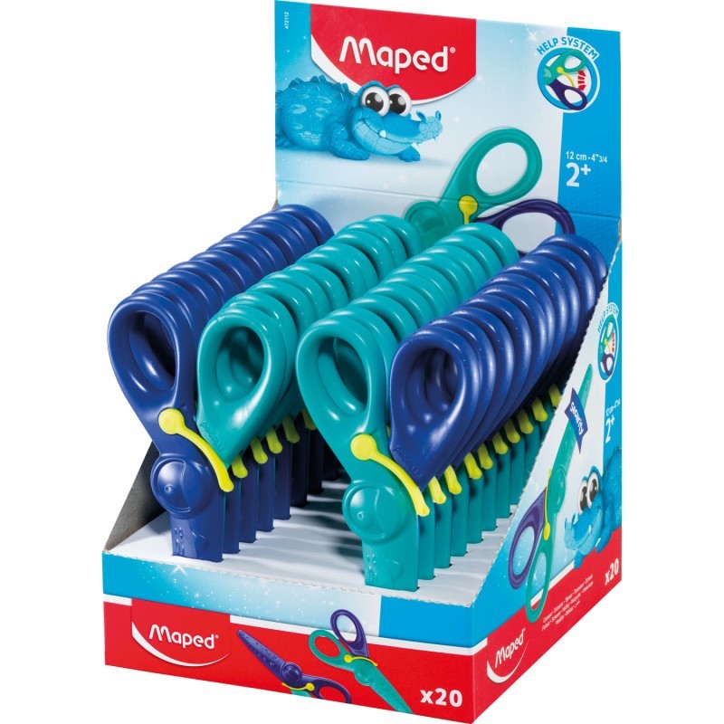 Maped® KidiCut 4.75" Spring-Assisted Plastic Safety Scissors, Pack of 20