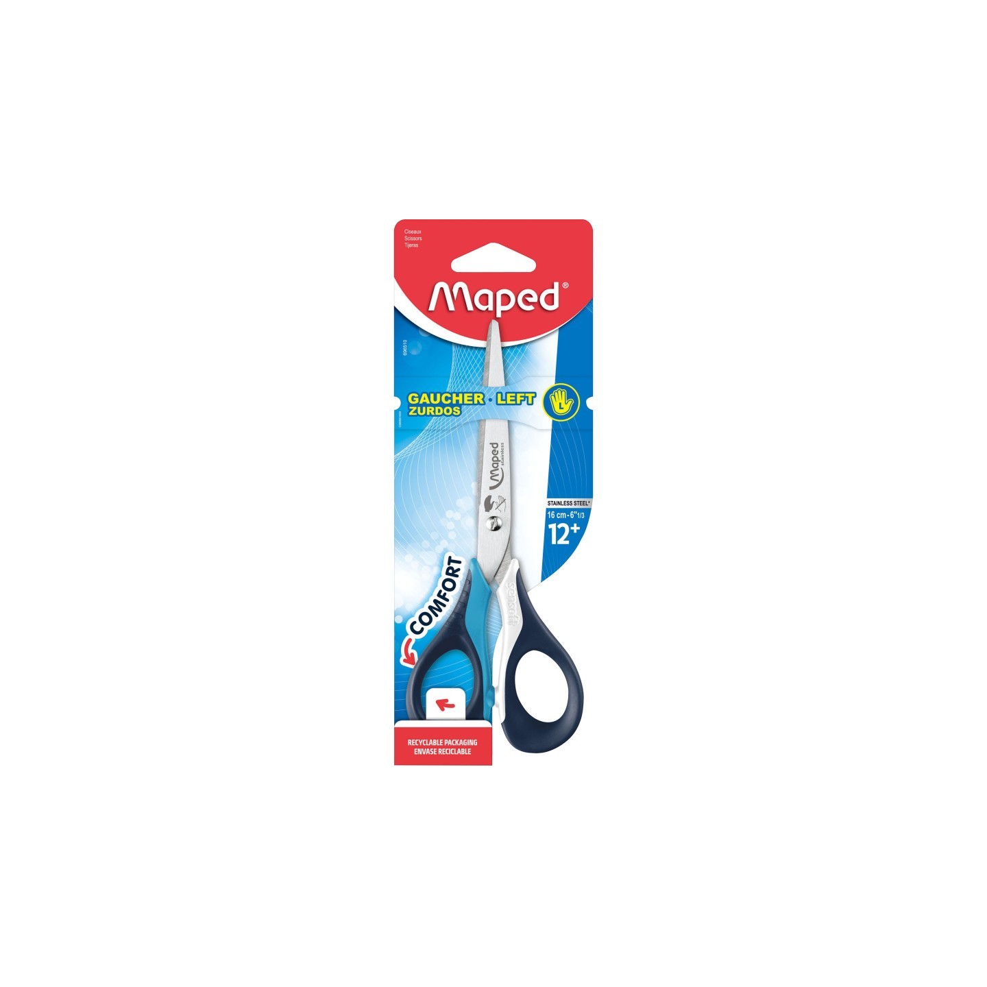 Maped® Sensoft Left-Handed 6.33" Scissors with Flexible Handles