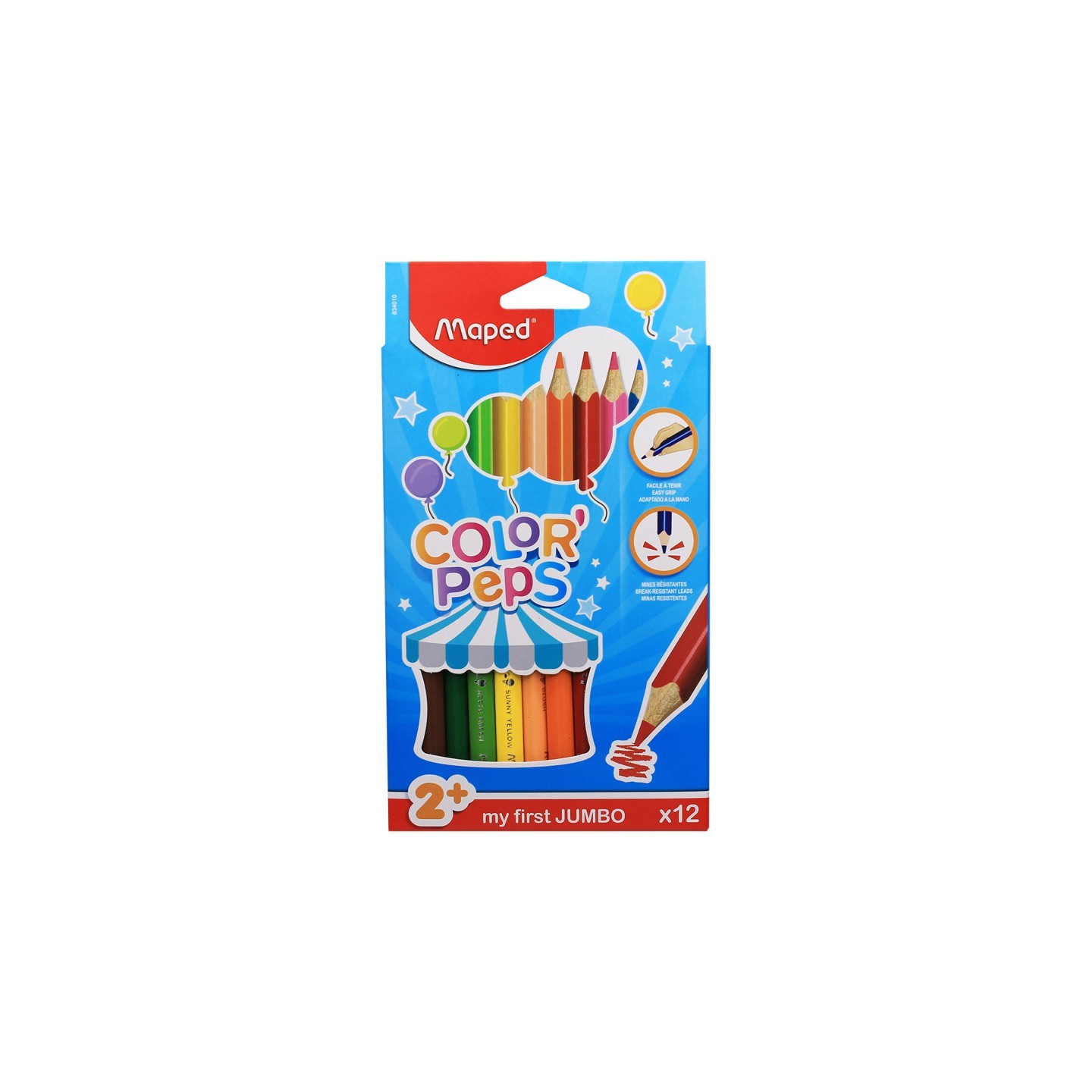 Maped® Color'Peps My First Jumbo Triangular Colored Pencils, Pack of 12