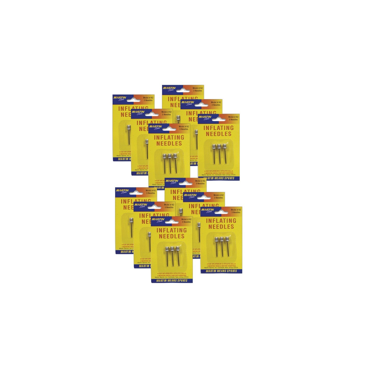 Martin Sports Inflating Needles, 3 Per Pack, 12 Packs