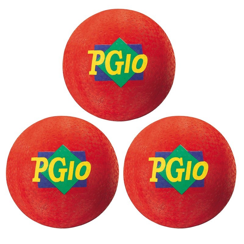Martin Sports Playground Ball, 10-Inch, Red, Pack of 3