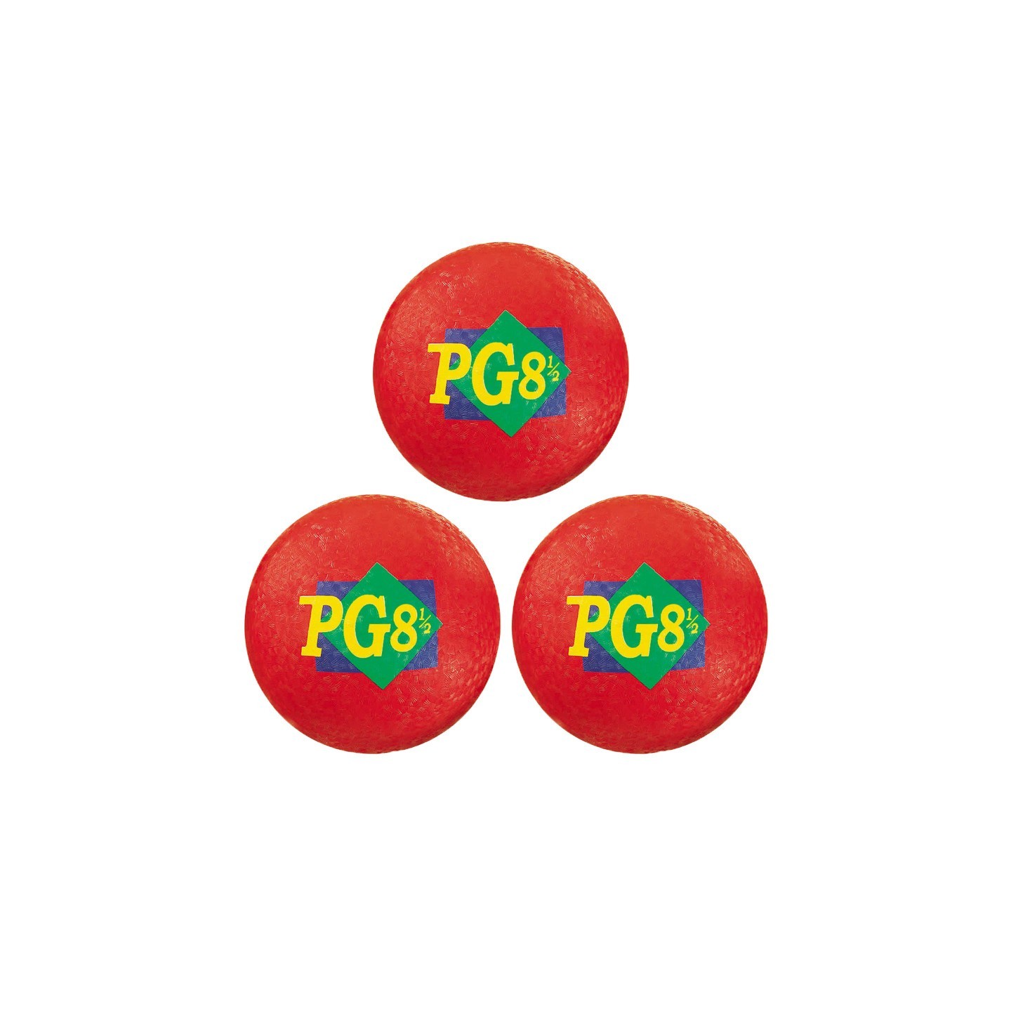 Martin Sports Playground Ball, 8.5-Inch, Red, Pack of 3