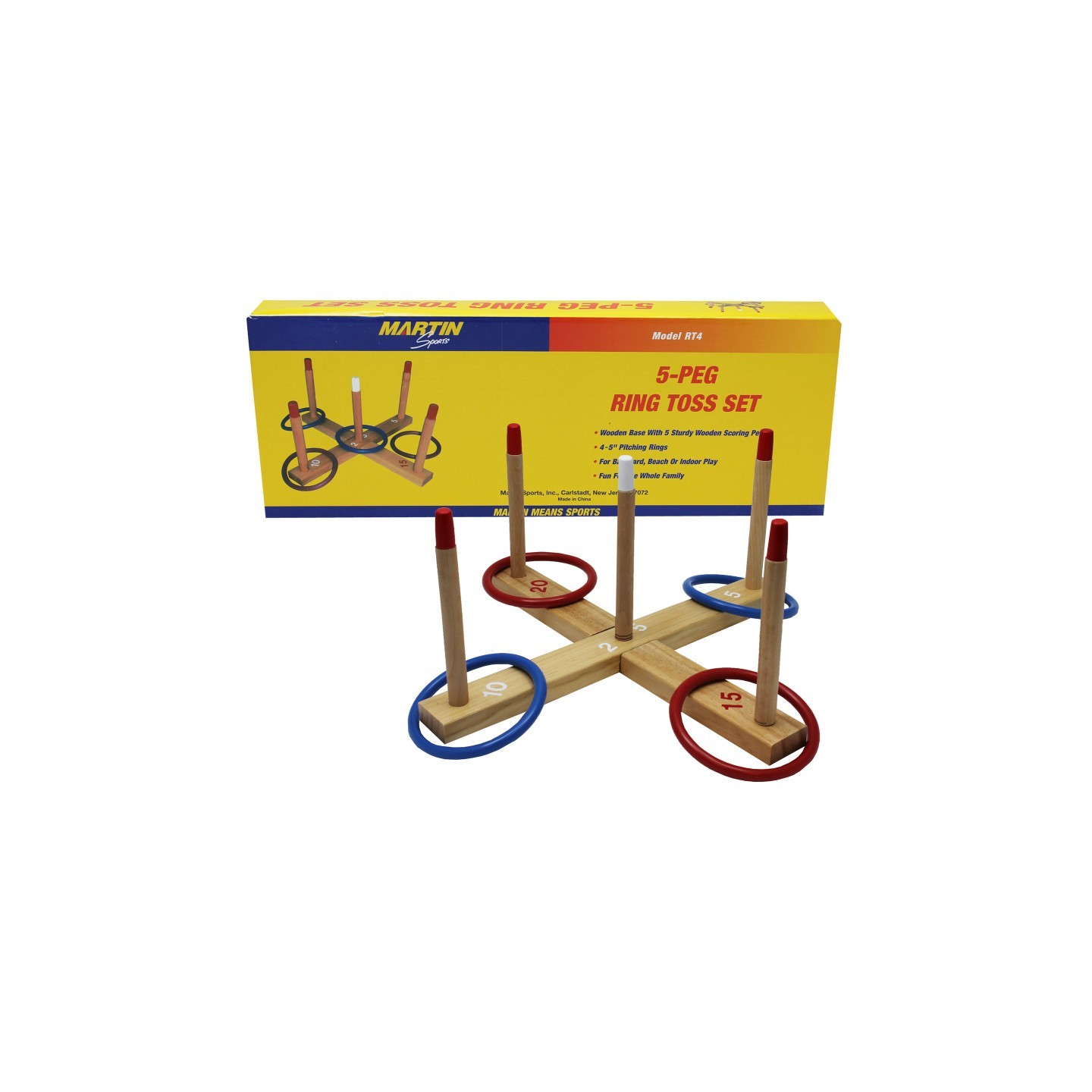 Martin Sports 5-Peg Ring Toss Set