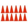 Martin Sports Safety Cone, 9" High With Base, Orange, Pack of 12