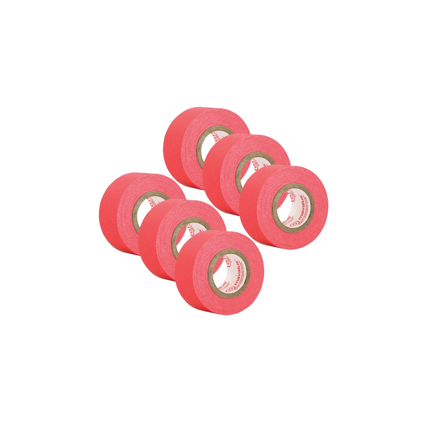 Mavalus® Tape, 1" x 324", Red, 6 Rolls
