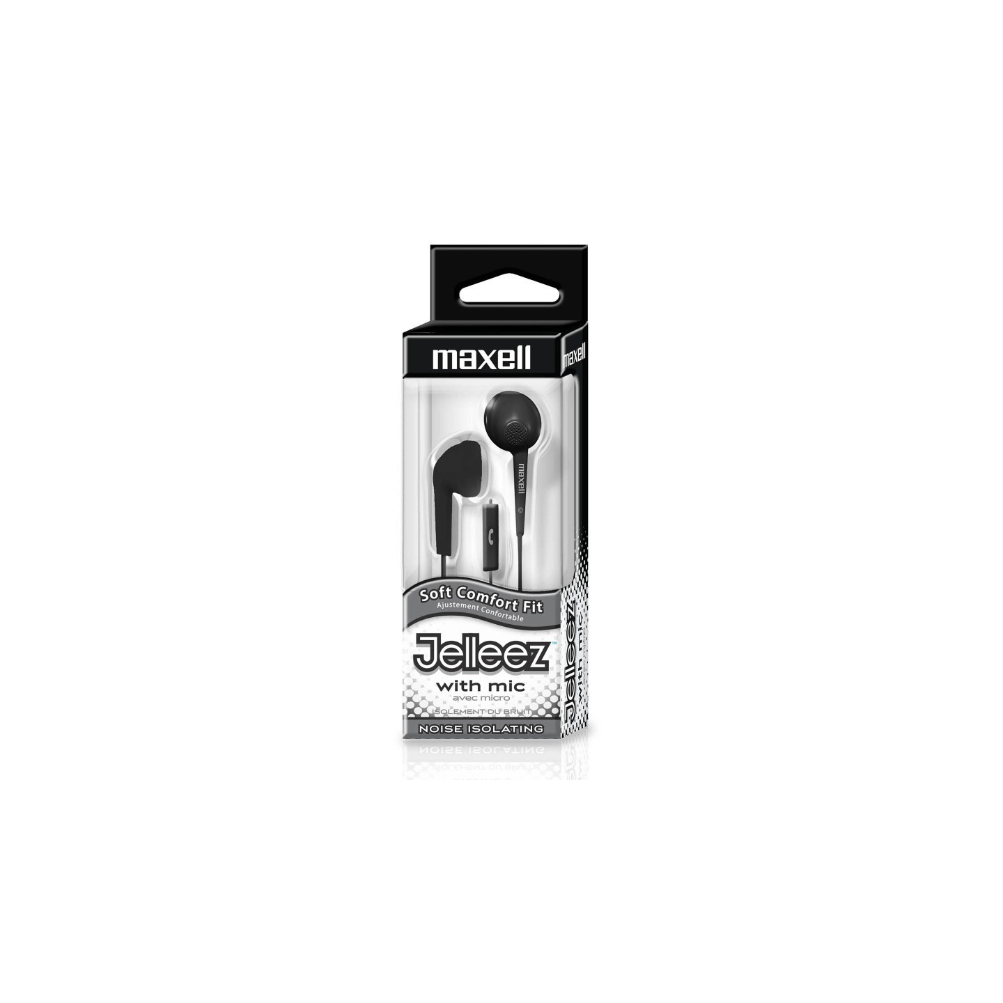 Maxell Jelleez™ Soft Earbuds with Mic, Black