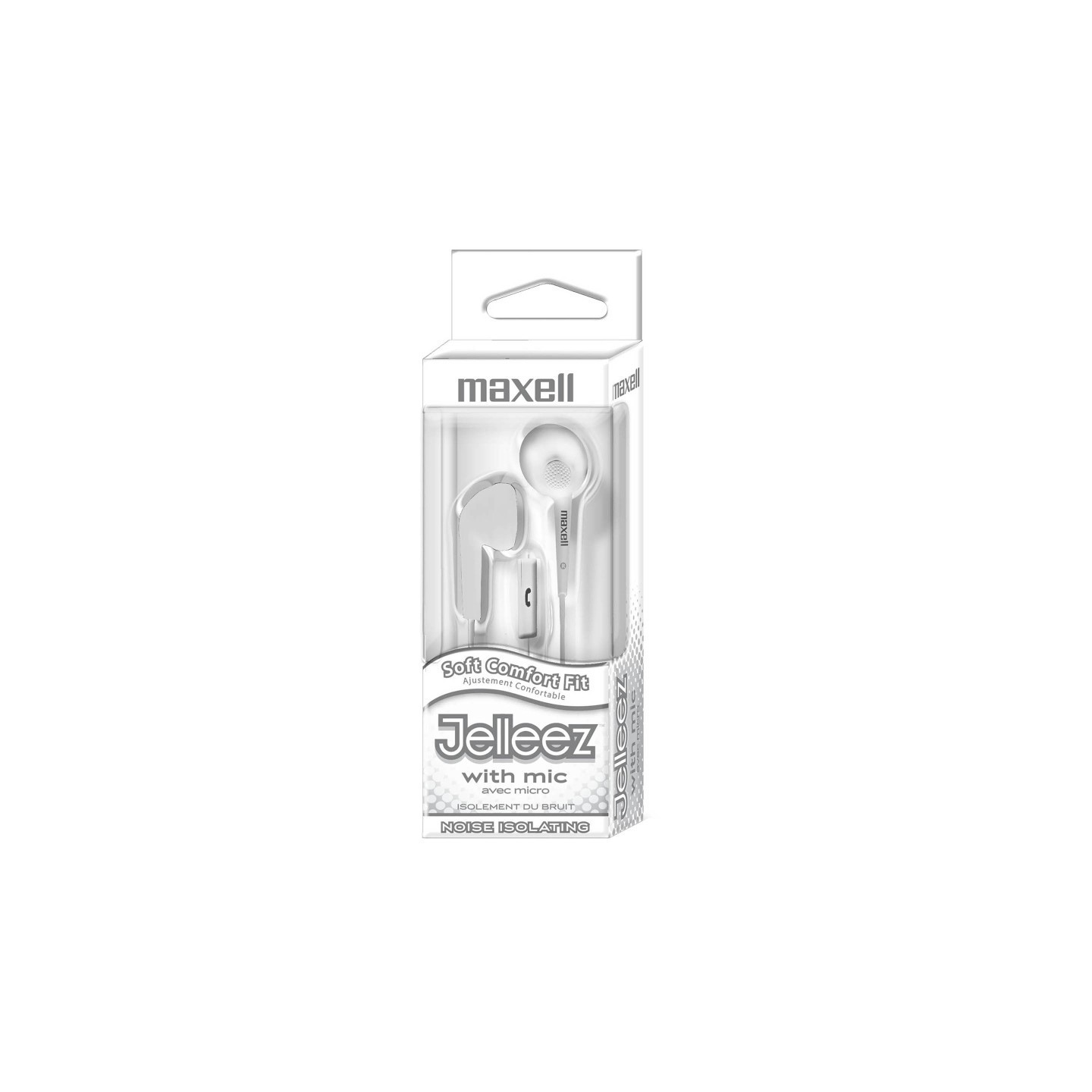 Maxell Jelleez™ Soft Earbuds with Mic, White