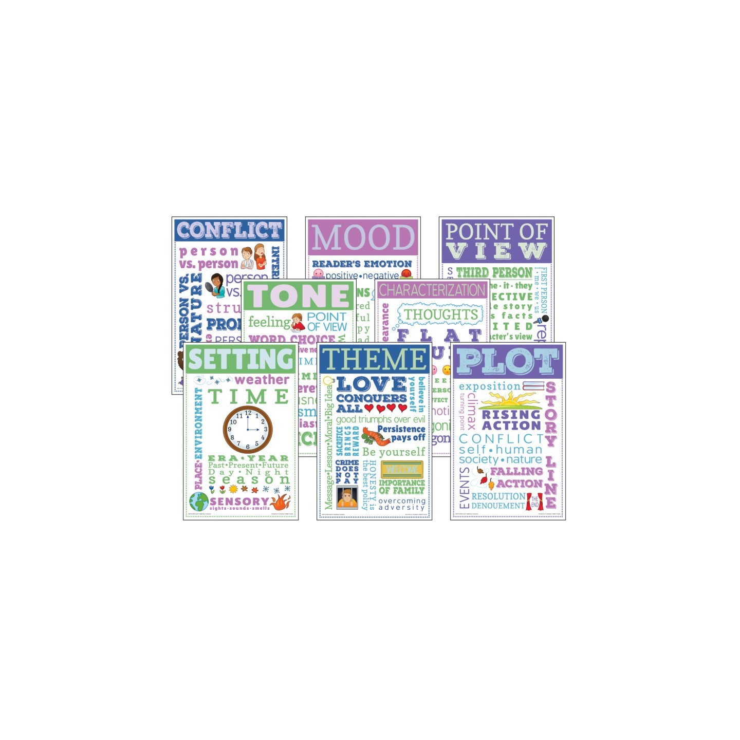 McDonald Publishing Elements of Literature Chatter Charts