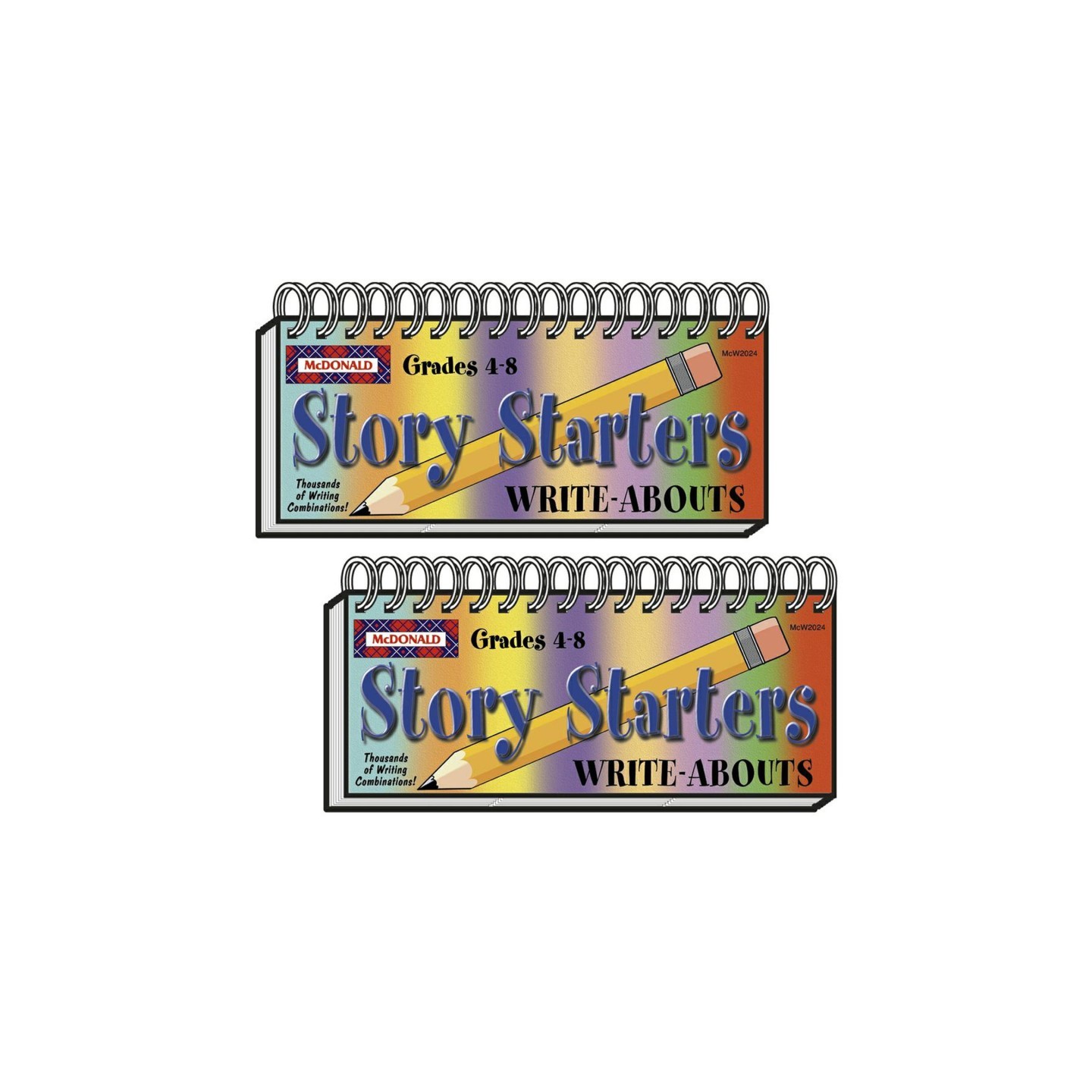 McDonald Publishing Story Starters Write-Abouts, Grade 4-8, Pack of 2
