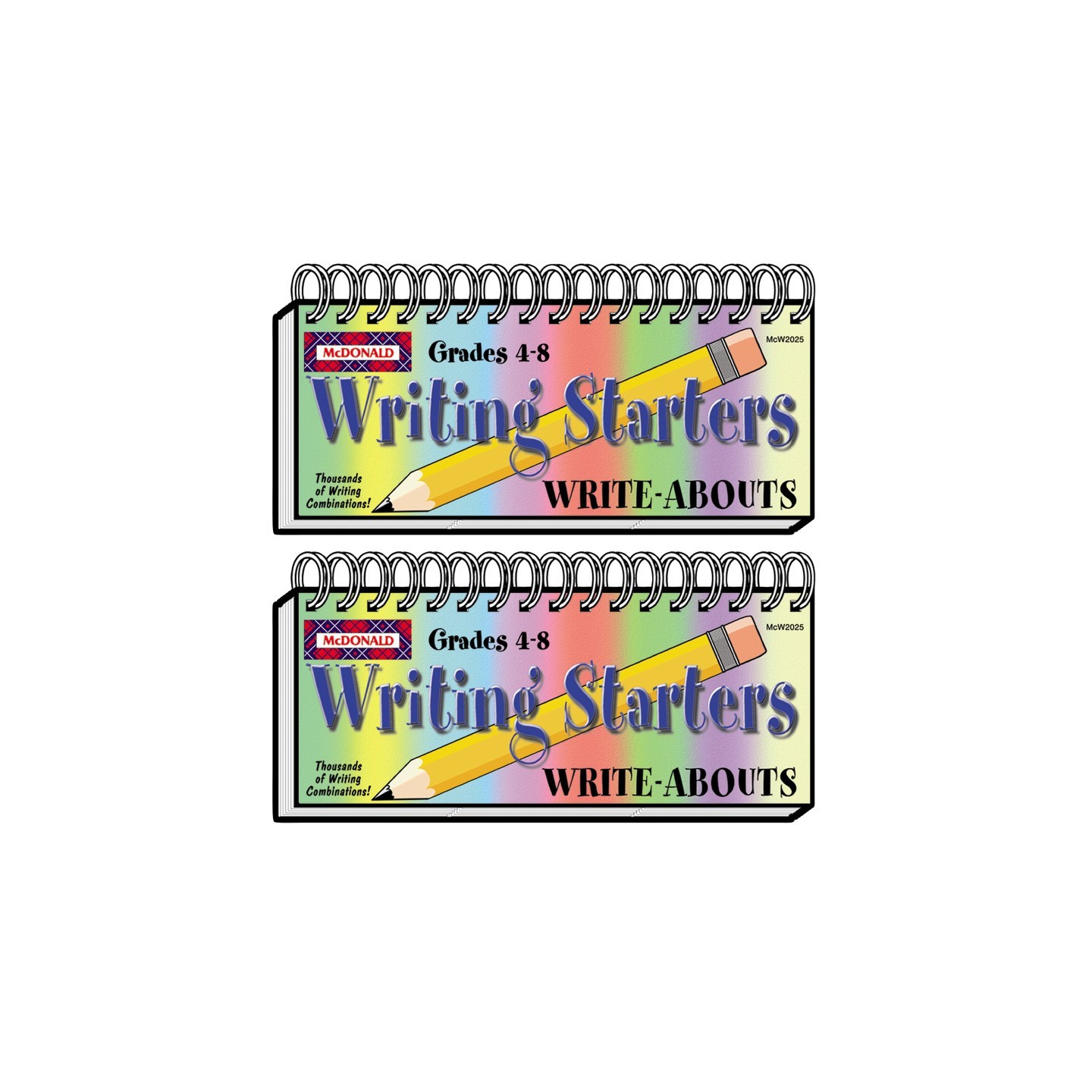 McDonald Publishing Writing Starters Write-Abouts, Grade 4-8, Pack of 2
