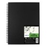 Canson Artist Series Drawing Art Book, Cream Tone, Black Cover, Wire Binding, 60 Sheet, 9x12 inch, 1 Count