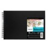 Canson Artist Series Montval Watercolor Art Book, Black Cover, Side Wire Binding, 20 Sheet, 10x7 inch, 1 Count
