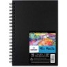 Canson Artist Series Mixed Media Art Book, Black Cover, Side Wire Binding, 40 Sheet, 7x10 inch, 1 Count