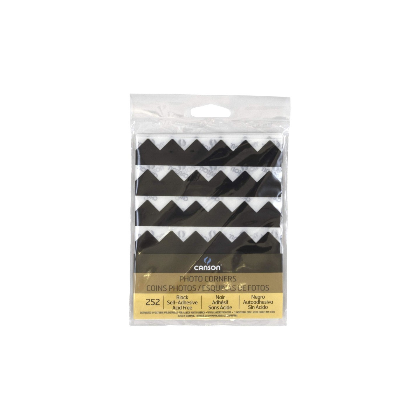 Canson Self Adhesive Photo Corners, Black, 252 Pieces