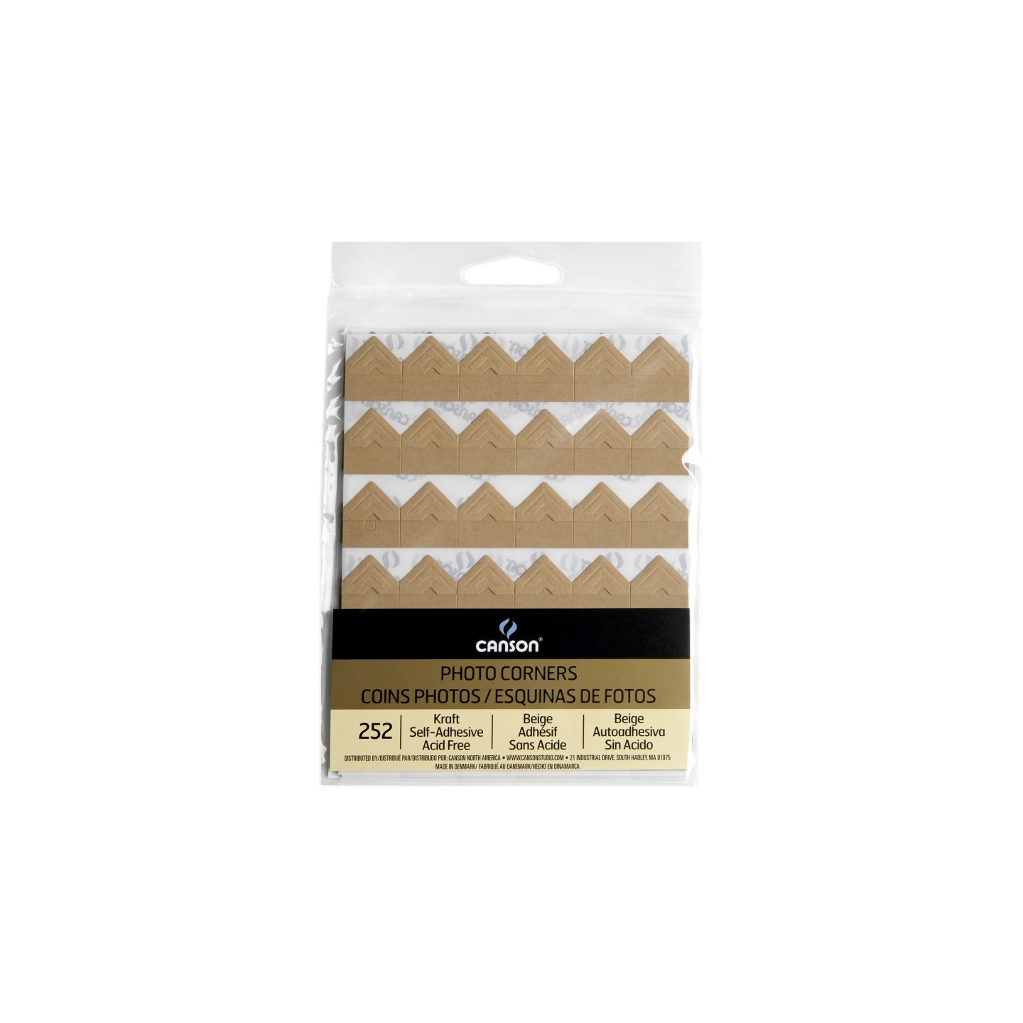 Canson Canson Self-Adhesive Photo Corners, Kraft, Set of 252