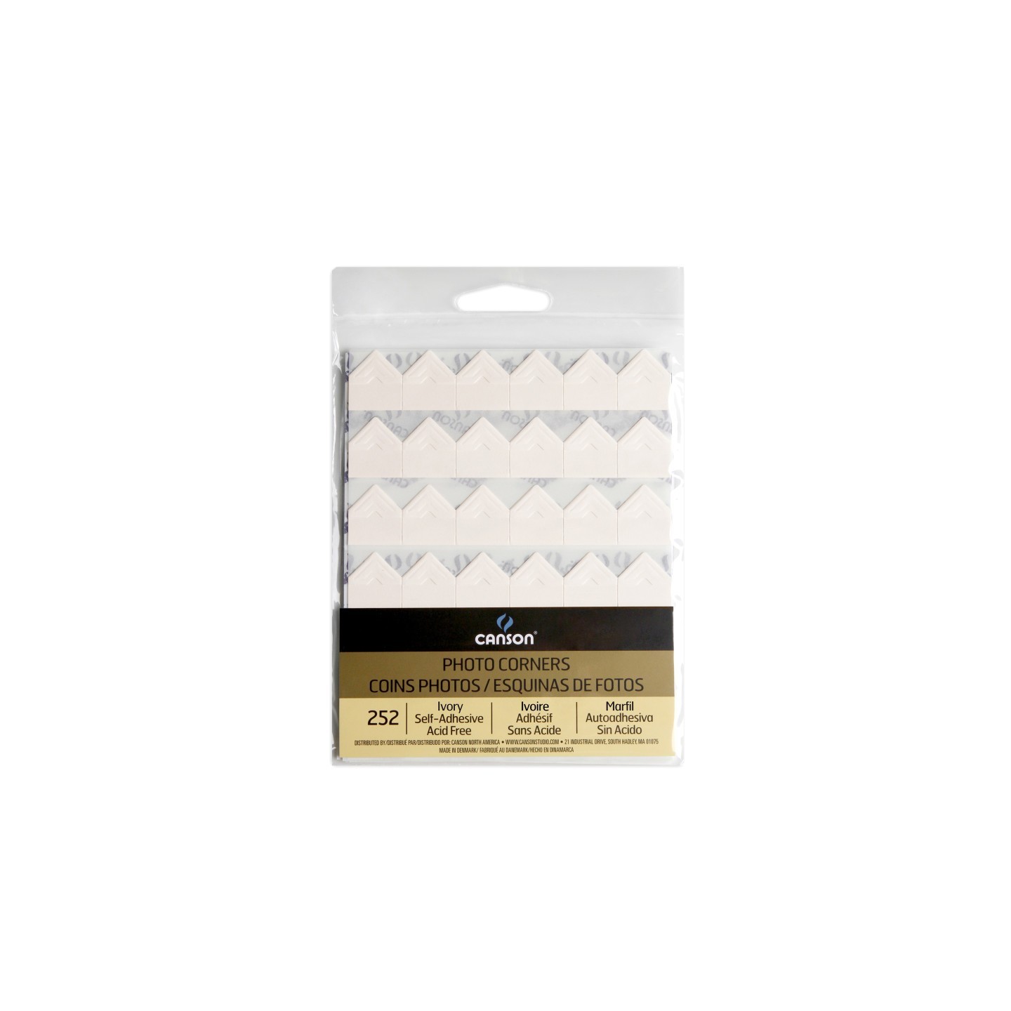 Canson Canson Self-Adhesive Photo Corners, Ivory, Set of 252