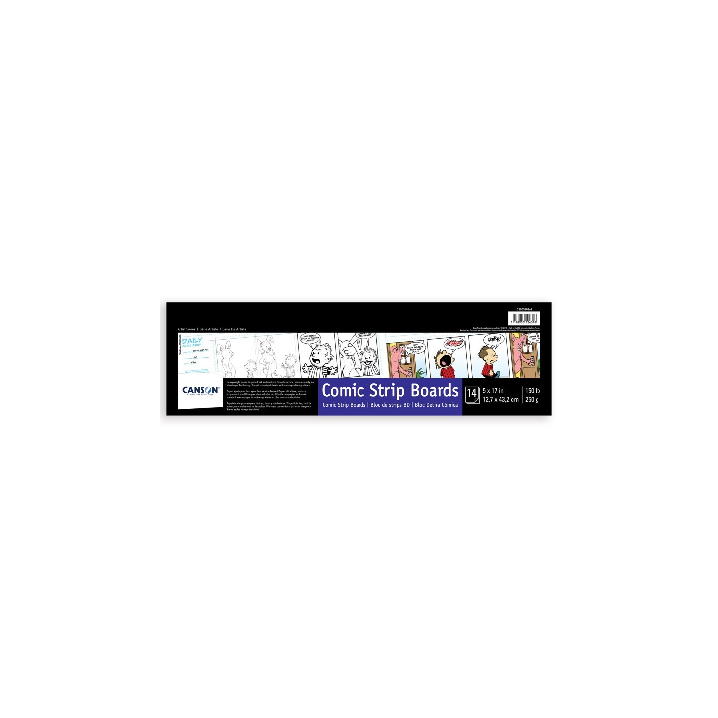 Canson Artist Series Comic Strip Board, 14 Sheet, 5x17 inch, 1 Count