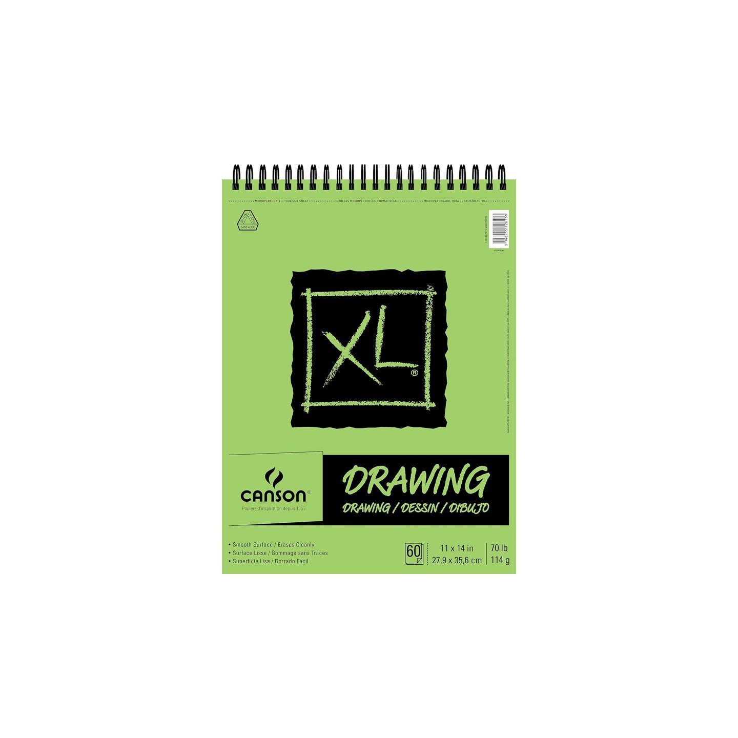 Canson XL Series Drawing Pad, Top Wire Binding, 60 Sheet, 11x14 inch, 1 Count