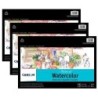 Canson Artist Series Montval Watercolor Pad, Foldover Binding, Foldover Binding, 12 Sheet, 10x15 inch, Pack of 3
