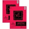 Canson XL Series Sketch Pad, Foldover Binding, 25 Sheet, 9x12 inch, Pack of 2