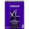 Canson XL Series Mixed Media Pad, Top Wire Binding, 30 Sheet, 9x12 inch, 1 Count