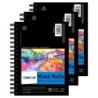 Canson Artist Series Mixed Media Pad, Side Wire Binding, 30 Sheet, 5.5x8.5 inch, Pack of 3