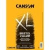 Canson XL Series Bristol Pad, Vellum Finish, Foldover Binding, 25 Sheet, 9x12 inch, 1 Count