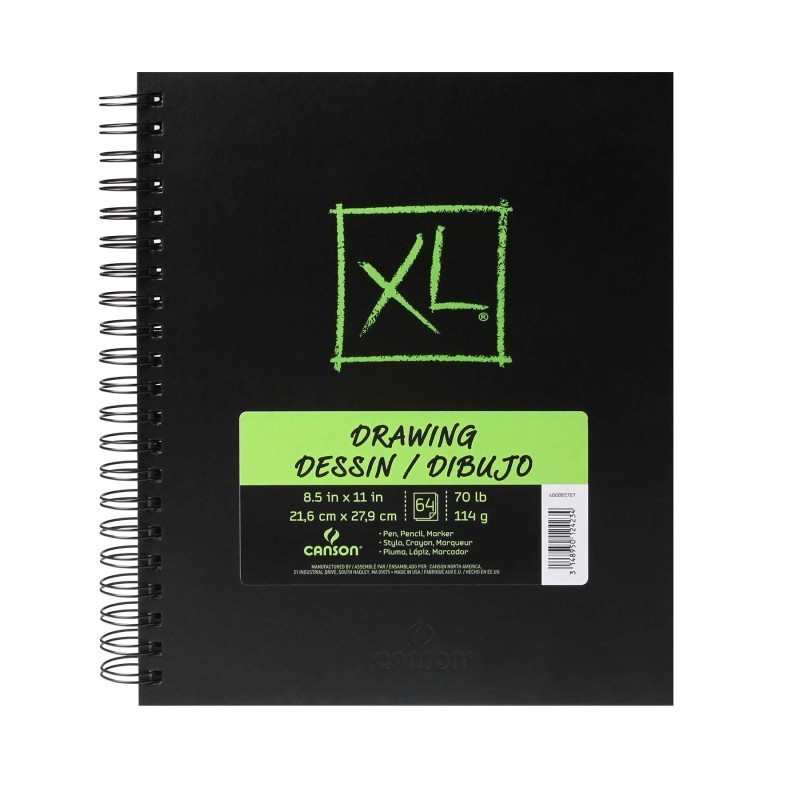 Canson XL Series Drawing Art Book, 60 Sheet, 8.5X11 inch, 1 Count