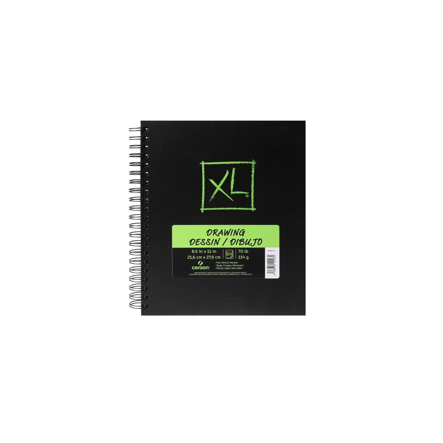 Canson XL Series Drawing Art Book, 60 Sheet, 8.5X11 inch, 1 Count