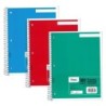 Mead® Spiral 5 Subject Notebook, Wide Ruled, 180 Sheets Per Book, Pack of 3