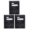 Mead® Composition Book, Wide Ruled, 100 Sheets, 9 3/4" x 7 1/2", Black Marble, Pack of 3