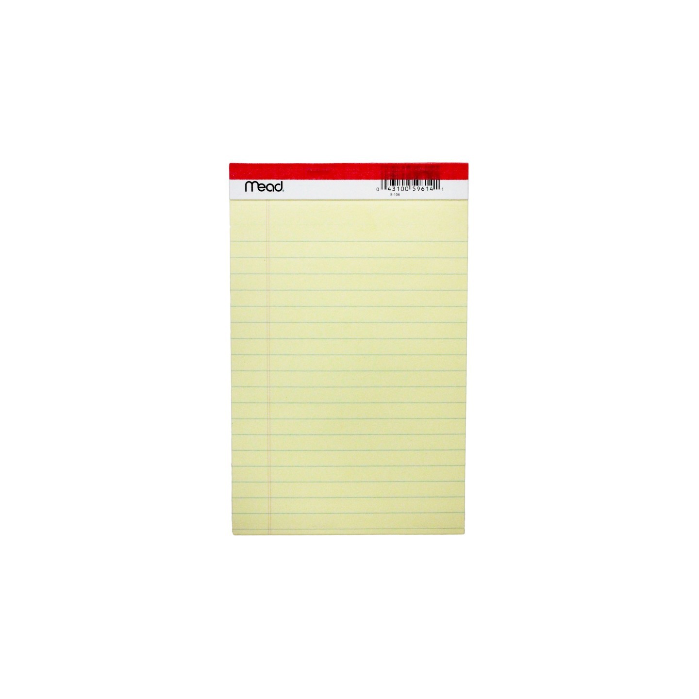 Mead® Junior Legal Pad, 50 Sheets, 5" x 8", Canary, 1 Count
