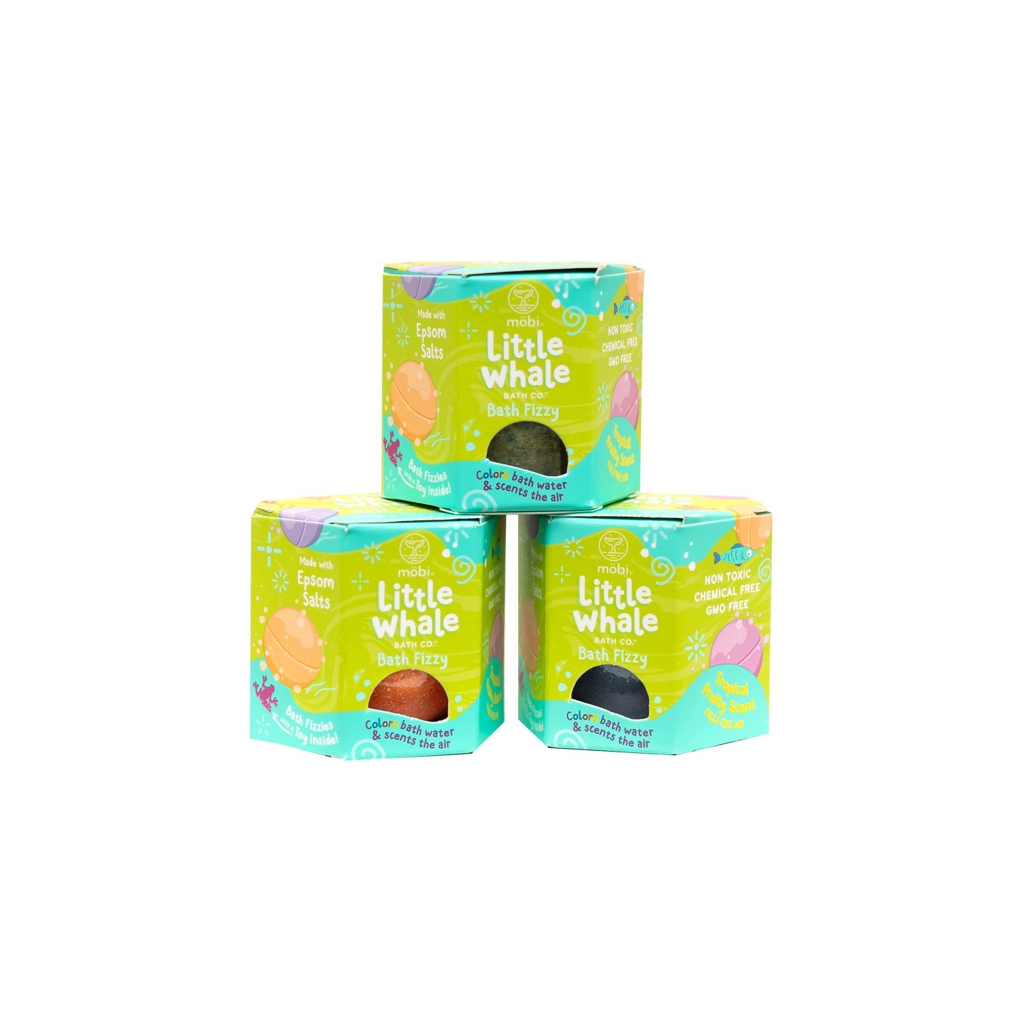 Little Whale Bath Co. Bath Fizzy, Pack of 3