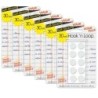Magic-Mounts® Hook N Loop Dots, 5/8", White, 30 Per Pack, 6 Packs