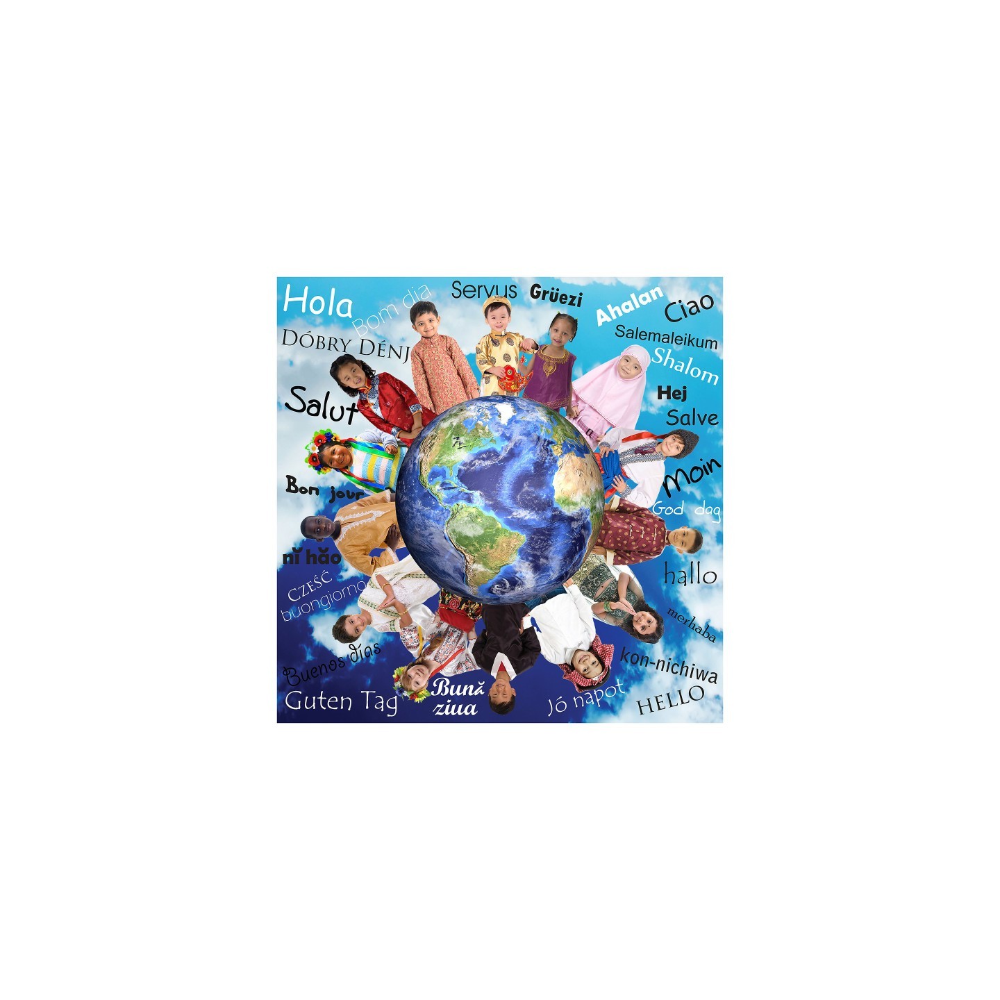 MOJO Hello World! Jumbo Photographic Floor Puzzle