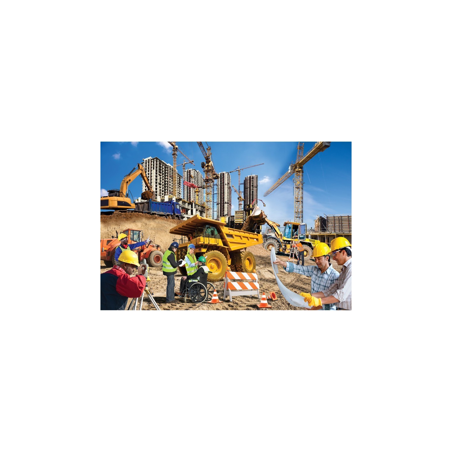 MOJO Construction Zone Floor Puzzle, 48 Pieces