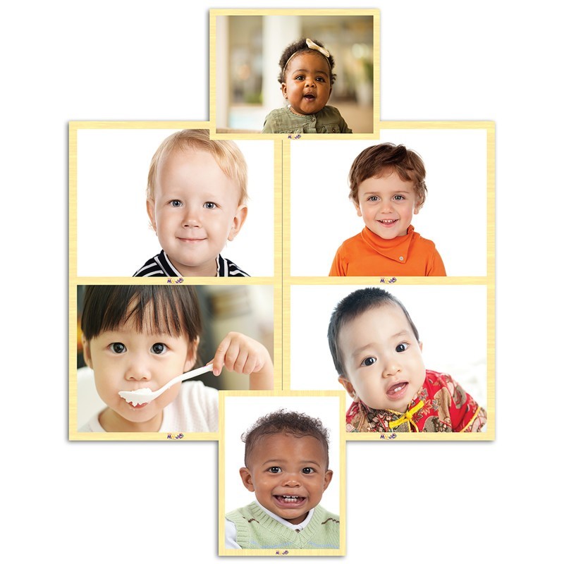 MOJO Faces Wooden 6-Puzzle Set