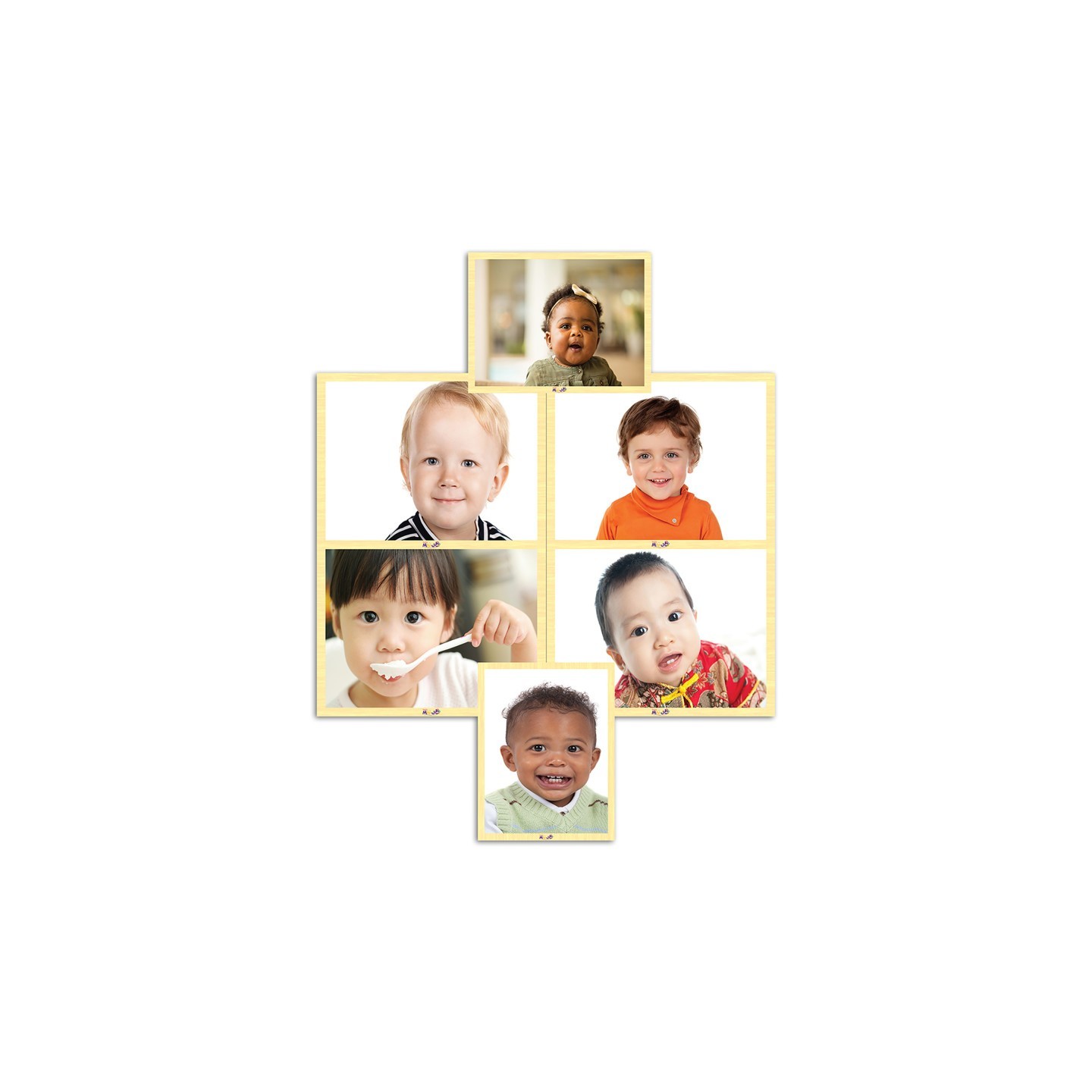 MOJO Faces Wooden 6-Puzzle Set