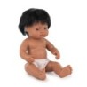 Miniland Baby Doll Hispanic Boy With Hearing Aid 15'', Polybagged
