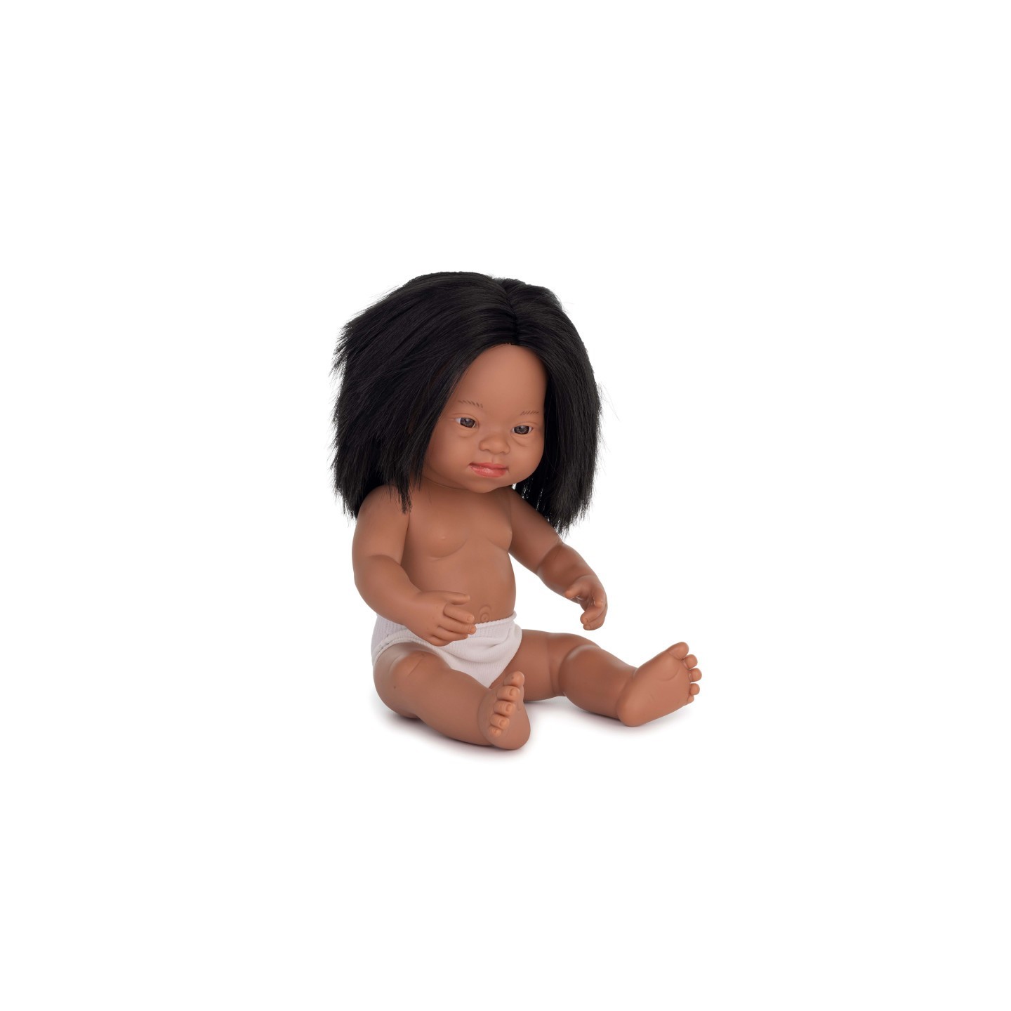 Miniland Anatomically Correct 15" Baby Doll, Down Syndrome Hispanic Girl