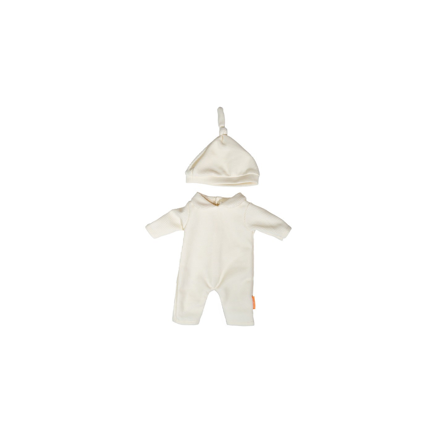 Miniland Beige Pajamas with Hat, 15"